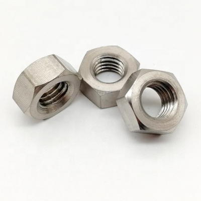DIN934 Titanium Hex Nut, Stock Supply of External Hexagonal Titanium Nuts, Customizable Titanium Nuts